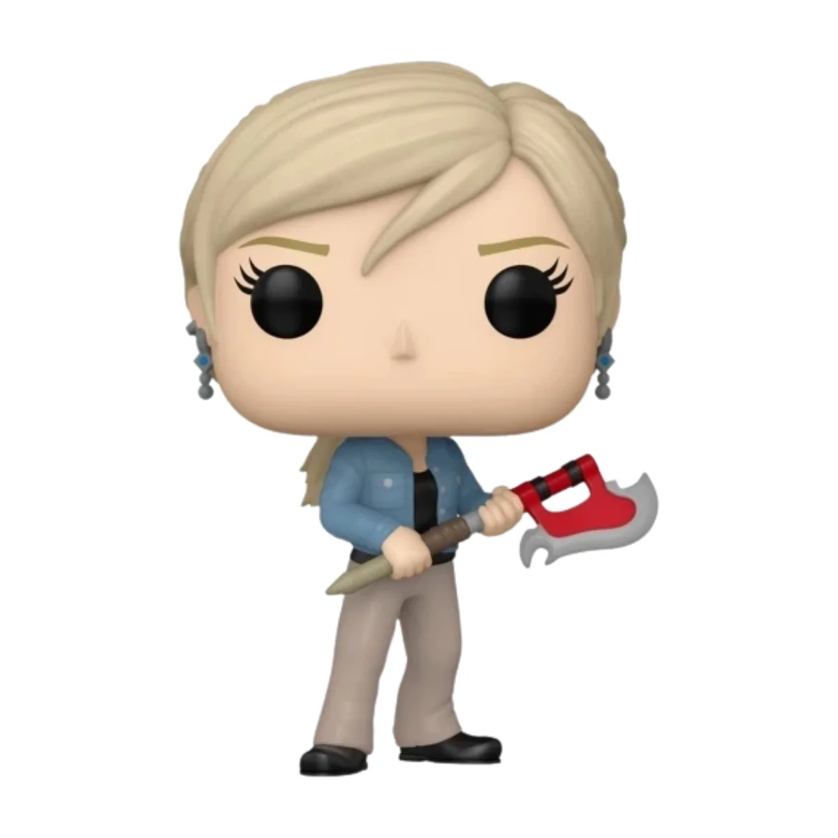 En esta imagen podemos ver el Funko Buffy with Scythe 1728. En esta pieza destaca la guadaña que tiene en las manos.