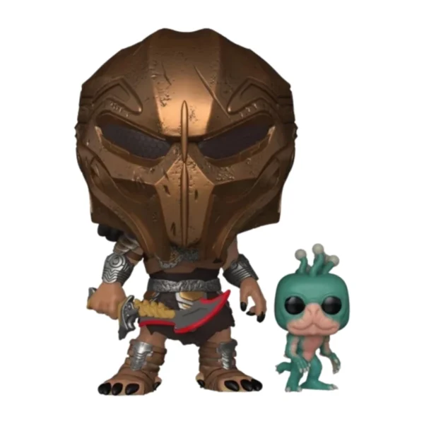 En la imagen podemos ver el Funko Dek with Bud, en esta figura destaca el cuchillo que tiene Dek en su mano.