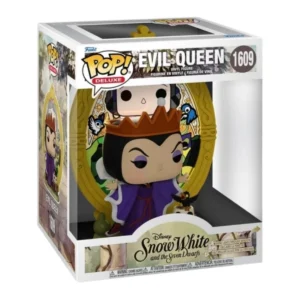 En esta imagen podemos ver el Funko Deluxe Evil Queen 1609 de Disney. En esta figura destaca la corona y la capa que lleva en sus hombros.