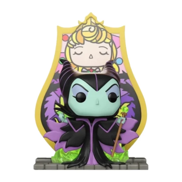 En esta imagen podemos ver el Funko Deluxe Maleficent 1610 de Disney. En esta figura destaca los colores negro y morado que le dan un toque de maldad y tenebrosidad al Funko.