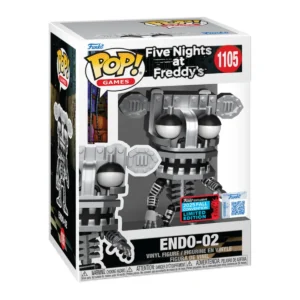 El Funko Endo-02 1105 NYCC 2025 de FNAF destaca por sus cables, ojos luminosos y textura metálica