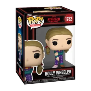 El Funko Holly Wheeler 1782 destaca por su atuendo inspirado en los años ochenta y su expresión inocente y curiosa. Cada detalle ha sido creado para transmitir la autenticidad del personaje.