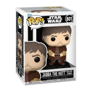 El Funko Jabba the Hutt 801 de star wars aparece con sus manos colocadas sobre el cinturon que va en su cintura.