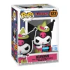El Funko Kuromi 122 NYCC 2025 destaca por su gorro puntiagudo con el característico cráneo rosa y su expresión pícara