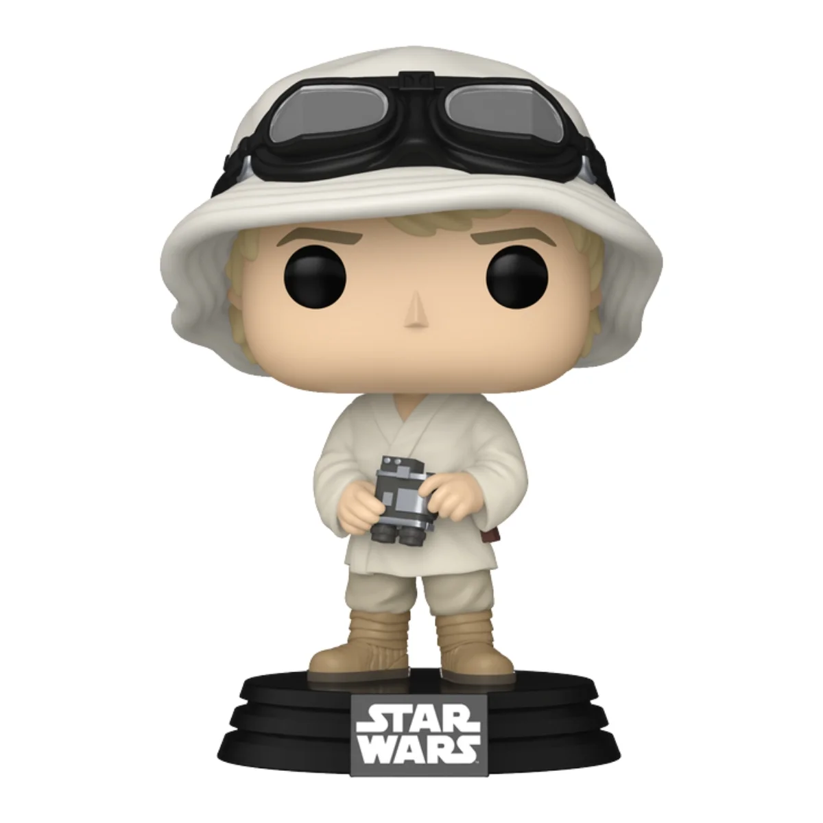 En esta imagen podemos ver el Funko Luke Skywalker 800 SE de Star Wars, en la figura destaca los prismáticos que lleva en las manos.