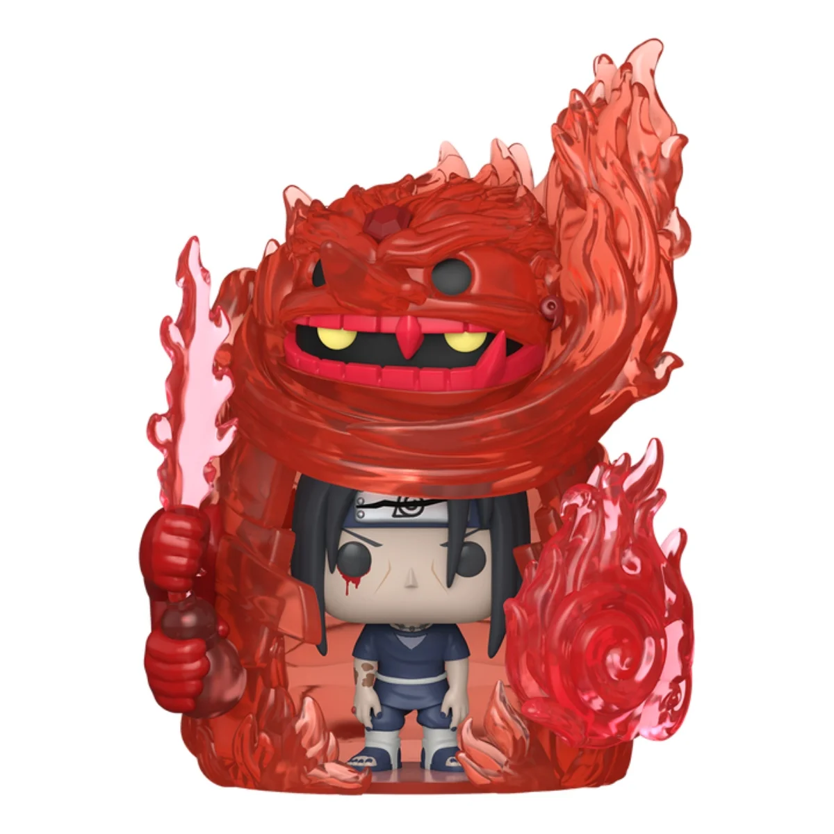 En esta imagen podemos ver el Funko Moment Itachi Susano'o 1880 NYCC 2025, en esta figura destaca como envuelve Susano'o a Itachi.