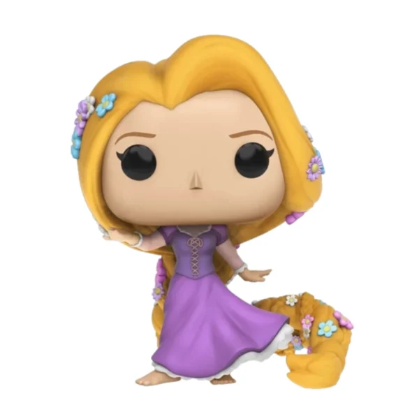 En esta imagen podemos ver el Funko Rapunzel 223 Disney, en esta figura destaca su largo cabello rubio que llega hasta el suelo.