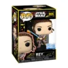 El Funko Rey 805 SE de Star Wars destaca por su característico atuendo, sable de luz en mano y postura decidida
