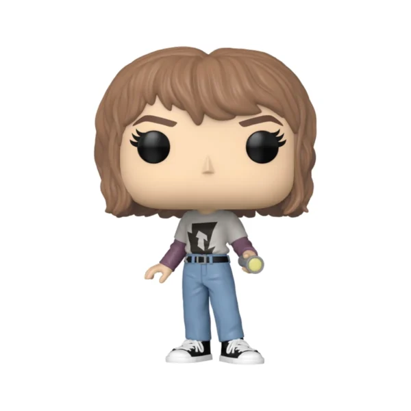 En esta imagen vemos el Funko Robin Buckley 1799, esta figura es una pieza especial y la personaje va vestida con unos vaqueros y unas zapatillas negras.