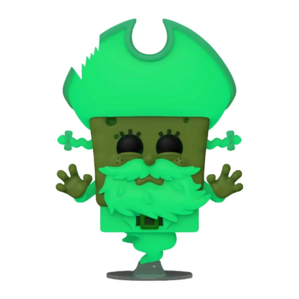 En esta imagen podemos ver el Funko SpongeBob as the Flying Dutchman, en esta pieza destaca su color verde en todo su cuerpo.