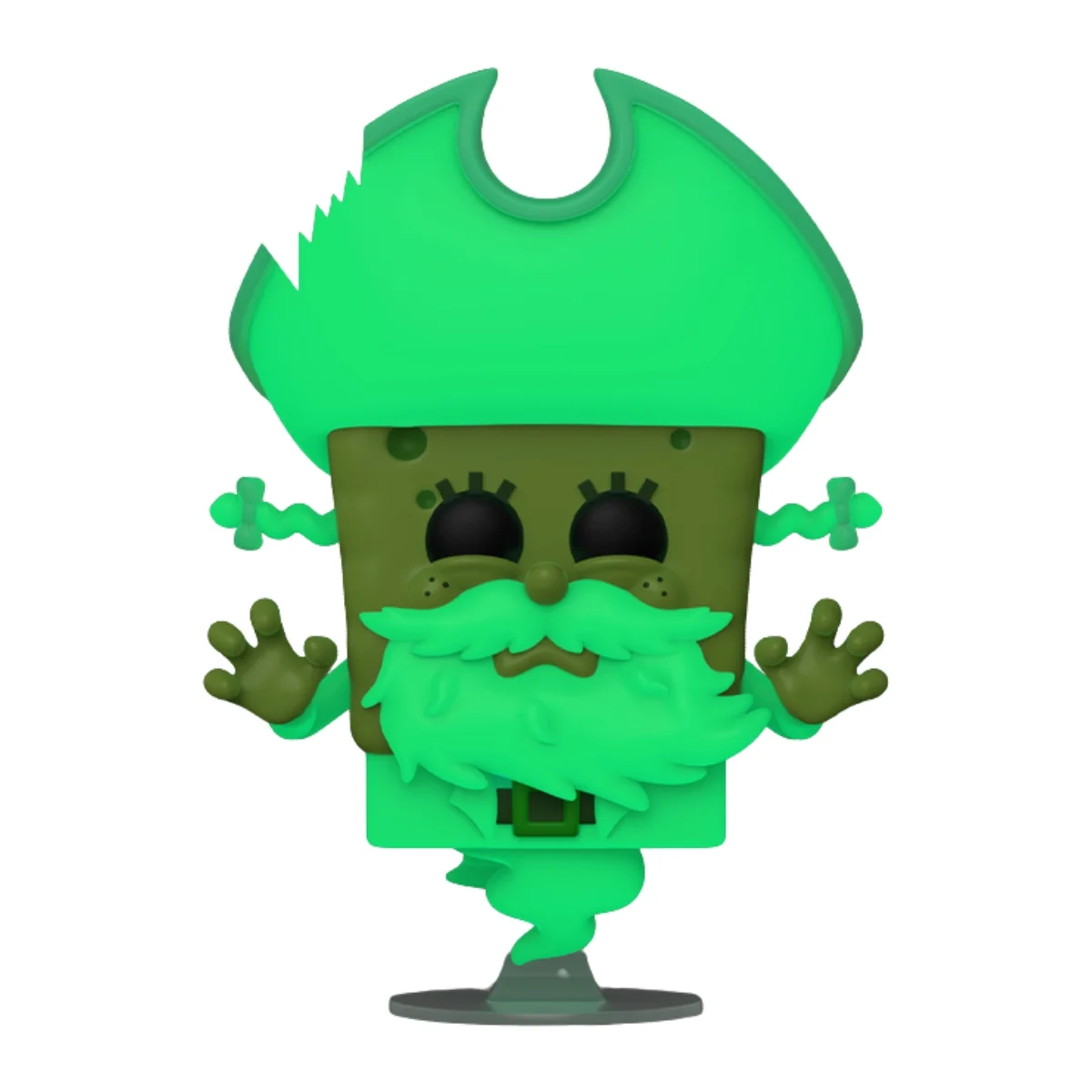 En esta imagen podemos ver el Funko SpongeBob as the Flying Dutchman, en esta pieza destaca su color verde en todo su cuerpo.