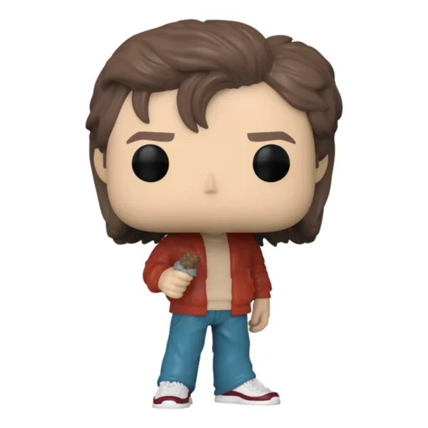 En esta imagen podemos ver el Funko Steve Harrington 1779 de Stranger Things, en esta pieza observamos su chaqueta de color marrón.