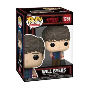 En esta imagen podemos ver el Funko Will Byers 1786 de Stranger Things, en la figura vemos que lleva una maleta en su mano.