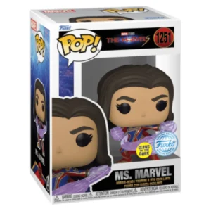 El Funko Ms. Marvel 1251 SE GITD Marvel vista frontal Tienda de Funkos Online Spain.