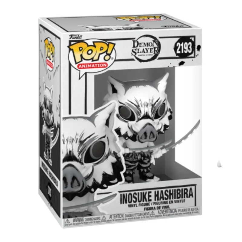 Funko Pop Inosuke Hashibira 2193 Demon Slayer en su caja con vista lateral de la tienda de figuras coleccionables online spain dreamspop