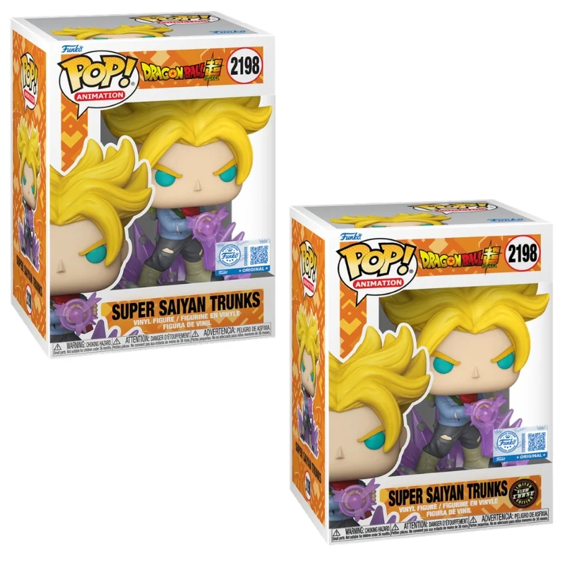 Funko Pop Super Saiyan Trunks 2198 SE Bundle Dragon Ball en su caja con vista lateral de la tienda de figuras coleccionables online spain dreamspop