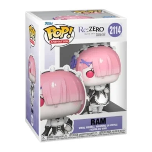 Funko Ram 2114 Re Zero en su caja con vista lateral de la tienda de funkos online spain dreamspop