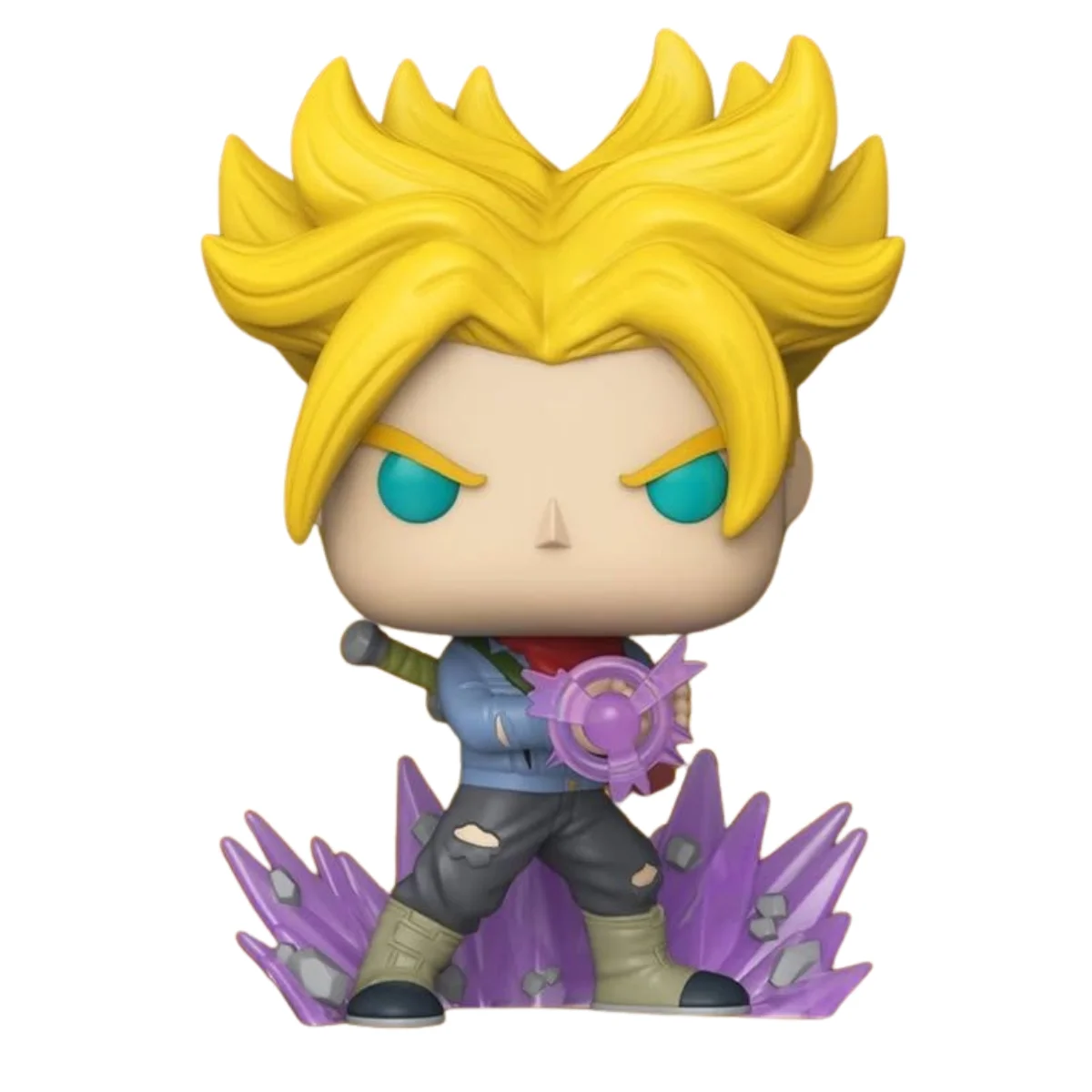 El Funko Super Saiyan Trunks 2198 Dragon Ball vista lateral Tienda de Funkos Online Spain.