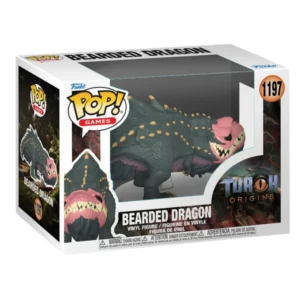 Funko Bearded Dragon 1197 Turok Origins en su caja con vista lateral de la tienda de funkos online spain dreamspop