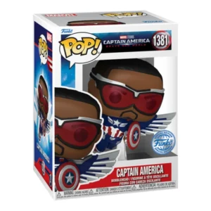 Funko Captain America 1381 SE Marvel Importación en su caja con vista lateral de la tienda de funkos online spain dreamspop