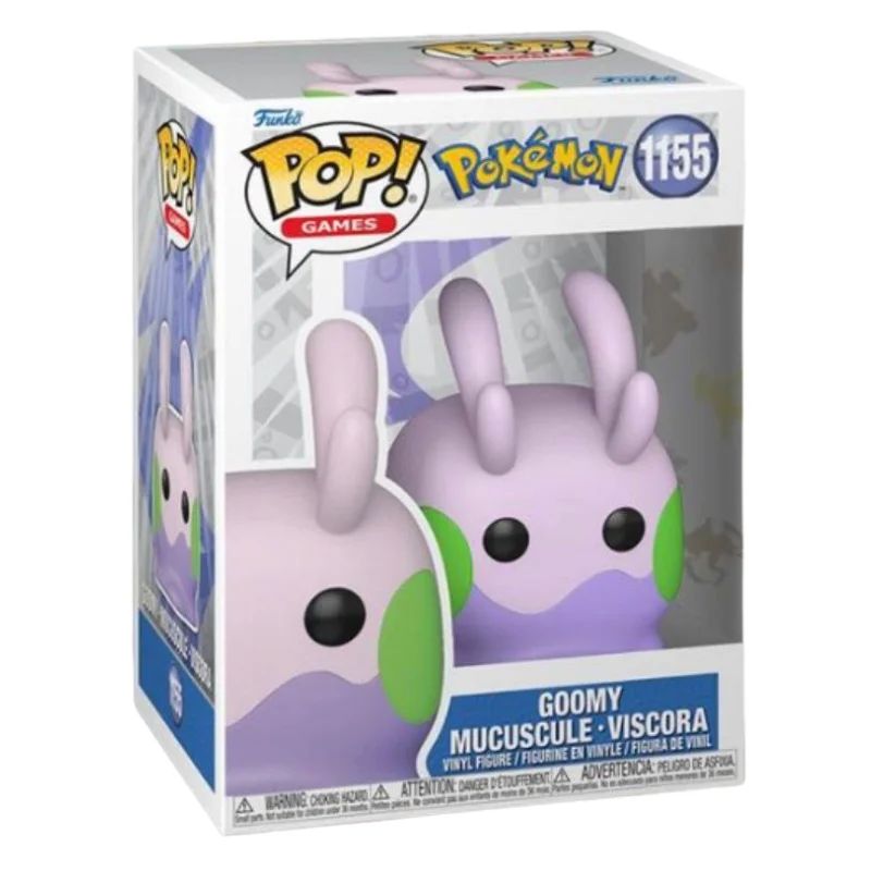 Funko Goomy 1155 Pokémon en su caja con vista lateral de la tienda de funkos online spain dreamspop