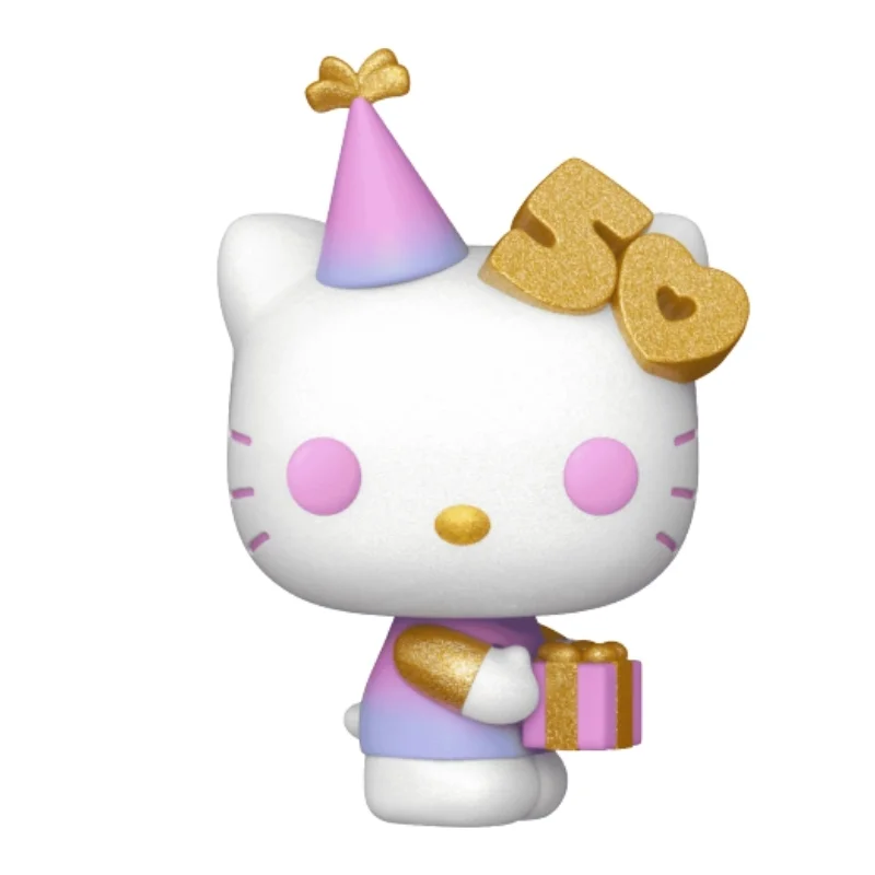 Funko Hello Kitty 77 SE Glitter fuera de su caja con vista lateral de la tienda de funkos online spain dremspop