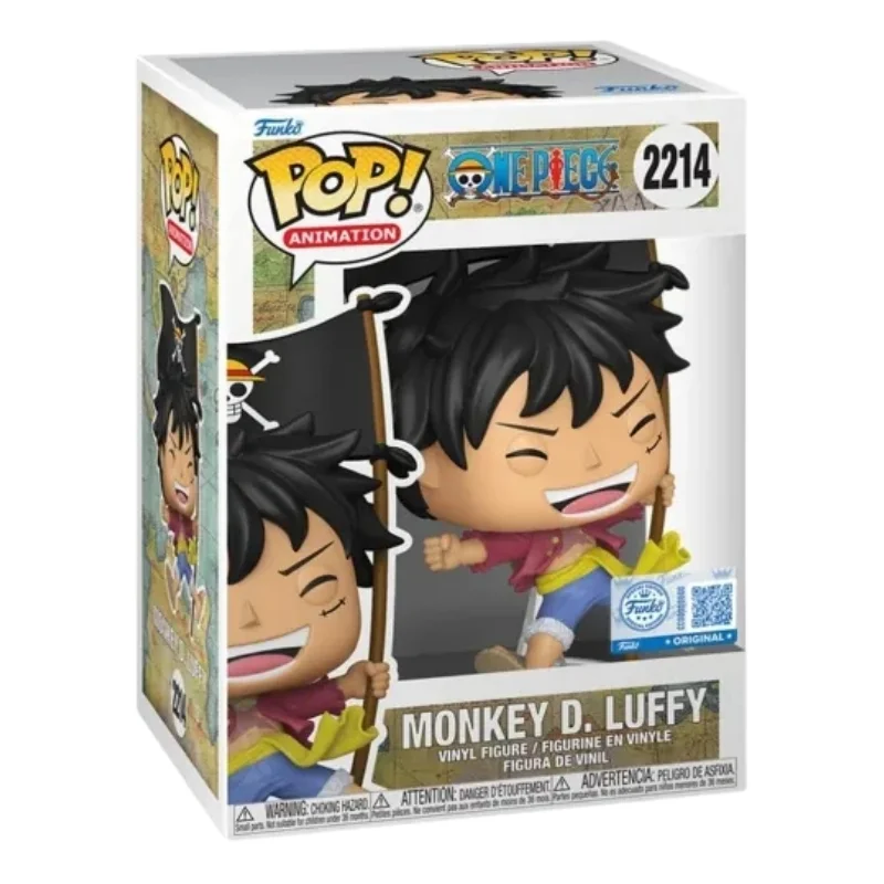Funko Luffy with Flag 2214 SE One Piece en su caja con vista lateral de la tienda de funkos online spain dreamspop