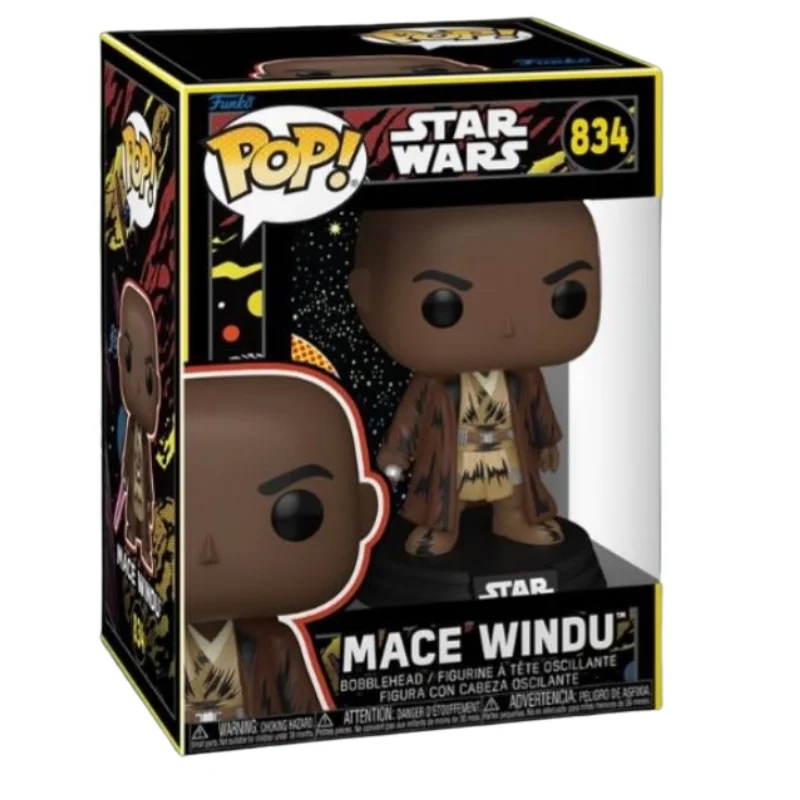 Funko Mace Windu 834 Star Wars en su caja con vista frontal de la tienda de funkos online spain dremspop