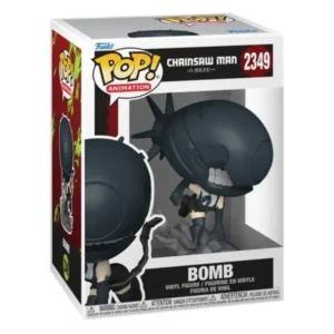 Funko Pop Bomb 2349 Chainsaw Man en su caja con vista lateral de la tienda de figuras coleccionables online spain dreamspop
