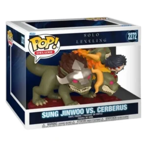 Funko Pop Deluxe Sung Jinwoo Vs. Cerberus 2272 Solo Leveling en su caja con vista lateral de la tienda de figuras coleccionables online spain dreampsop especializada en funko pop y youtooz