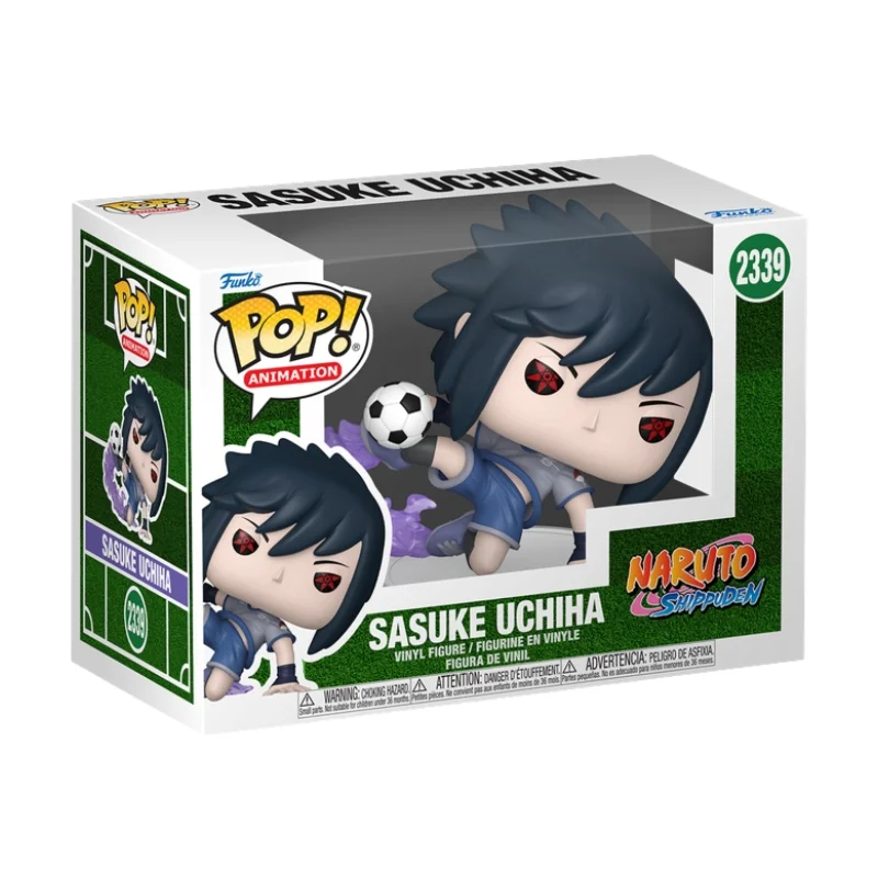 Funko Pop Sasuke Uchiha 2339 Naruto en su caja con vista lateral de la tienda de figuras coleccionables online spain dreamspop