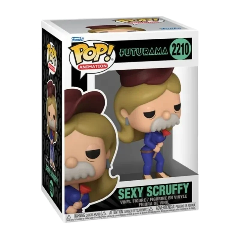 Funko Pop Sexy Scruffy 2210 Futurama en su caja con vista lateral de la tienda de figuras coleccionables online spain dreampsop especializada en funko pop y youtooz