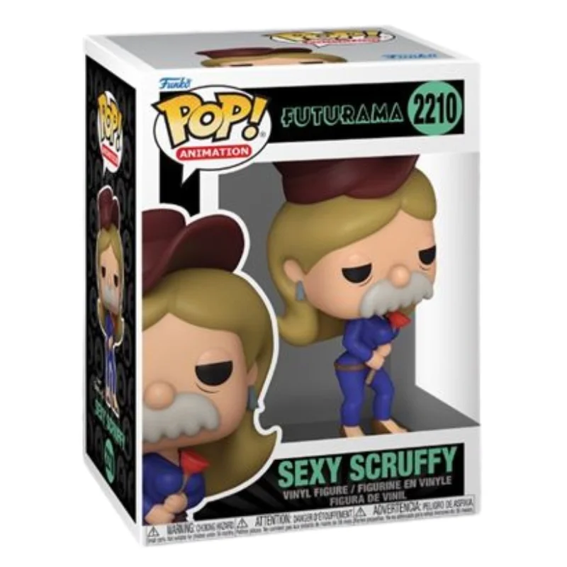 Funko Sexy Scruffy 2210 Futurama en su caja con vista frontal de la tienda de funkos online spain dremspop
