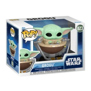 Funko Grogu 823 Star Wars en su caja con vista lateral de la tienda de funkos online spain dreamspop