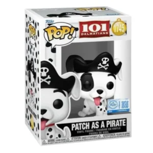 Funko Patch As A Pirate 1745 SE 101 Dalmatas en su caja con vista lateral de la tienda de funkos online spain dreamspop