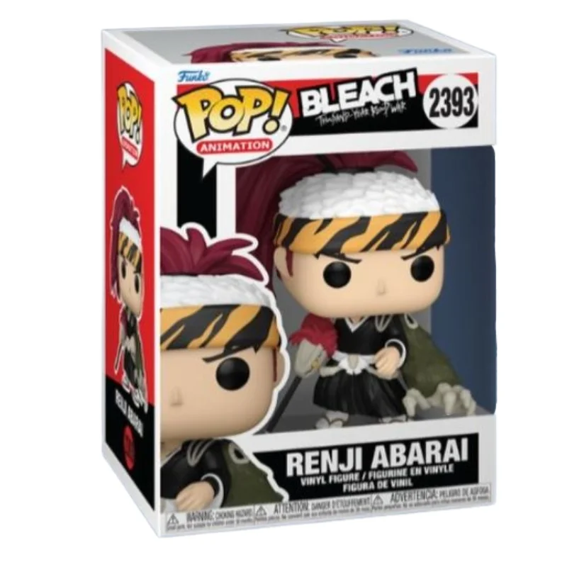 Funko Pop Renji Abarai 2393 Bleach en su caja con vista lateral de la tienda de figuras coleccionables online spain dreamspop
