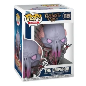 Funko Pop The Emperor 1189 Baldur’s Gate en su caja con vista lateral de la tienda de funkos online spain dreamspop