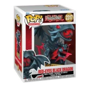 Funko Red-Eyes Black Dragon 2317 Premium Yu-Gi-Oh! en su caja con vista lateral de la tienda de funkos online spain dreamspop