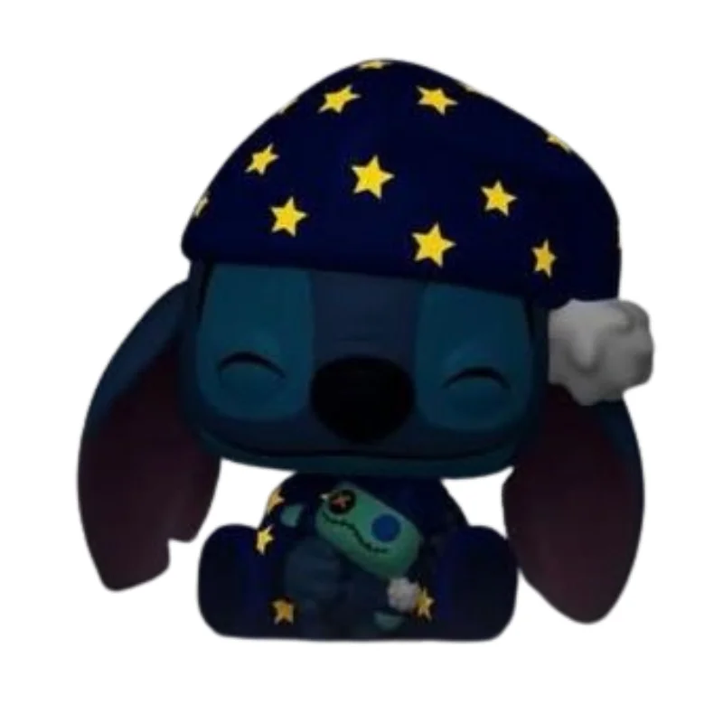 Funko Stitch In PJ'S 1747 SE GITD Disney fuera de la caja con vista frontal de la tienda de funkos online spain dreamspop