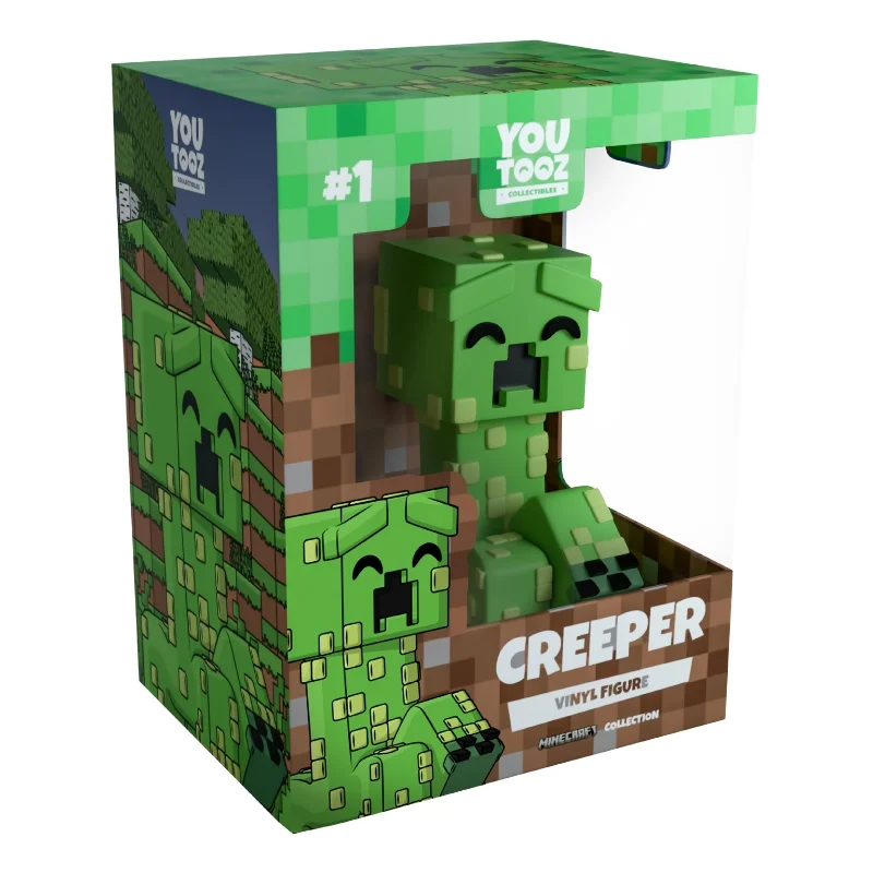 Youtooz Creeper 1 Minecraft en su caja con vista lateral de la tienda de figuras coleccionables online spain dreamspop