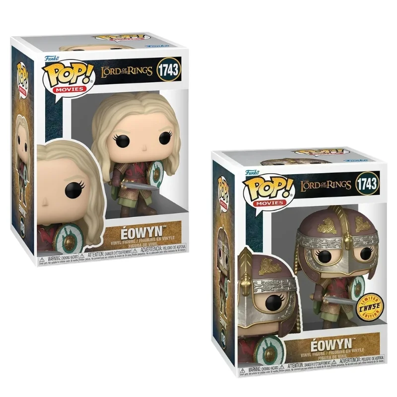 Funko Pop Eowyn 1743 Bundle El Señor de los Anillos en sus cajas con vista lateral de la tienda de figuras coleccionables online spain dreamspop