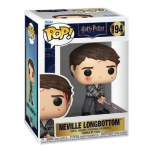 Funko Pop Neville Longbottom with Sword of Gryffindor 194 en su caja con vista lateral de la tienda de funkos online spain dremspop