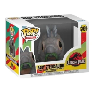 Funko Pop Baby Stegosaurus 2039 Jurassic Park en su caja con vista lateral de la tienda de figuras coleccionables online spain dreamspop
