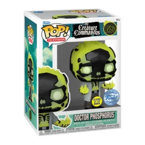 Funko Pop Doctor Phosphorous 1480 SE GITD en su caja con vista lateral de la tienda de figuras coleccionables online spain dreampsop especializada en funko pop y youtooz