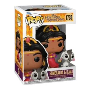 Funko Pop Esmeralda & Djali 1735 The Hunchback of Notre Dame en su caja con vista lateral de la tienda de figuras coleccionables online spain dreampsop especializada en funko pop y youtooz
