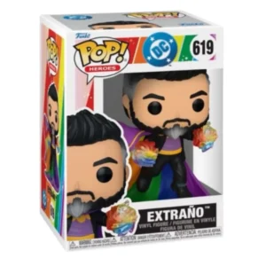 Funko Pop Extraño 619 DC Comics en su caja con vista lateral de la tienda de figuras coleccionables online spain dreampsop especializada en funko pop y youtooz
