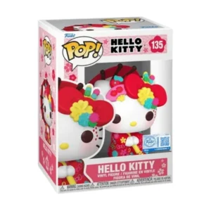 Funko Pop Hello Kitty in Kimono 135 SE Sanrio en su caja con vista lateral de la tienda de figuras coleccionables especializada en Funko Pop online spain dreamspop