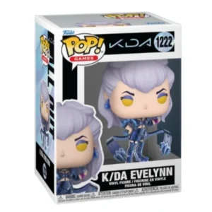 Funko Pop K/DA Evelynn 1222 KDA en su caja con vista lateral de la tienda de figuras coleccionables online spain dreamspop