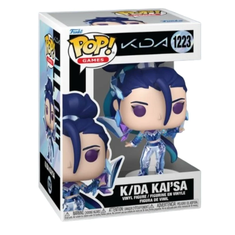 Funko Pop K/DA Kai'sa 1223 KDA en su caja con vista lateral de la tienda de figuras coleccionables online spain dreamspop