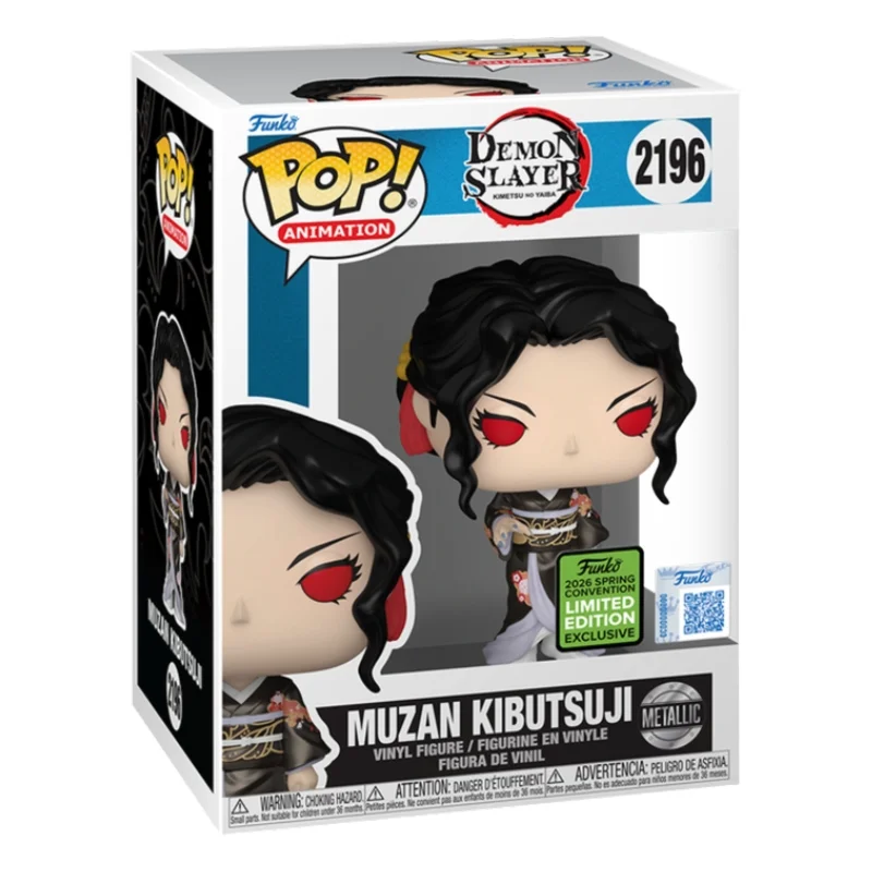 Funko Pop Muzan Kibutsuji 2196 SE ECCC 2026 Demon Slayer Importación en su caja con vista lateral de la tienda de figuras coleccionables online spain dreamspop